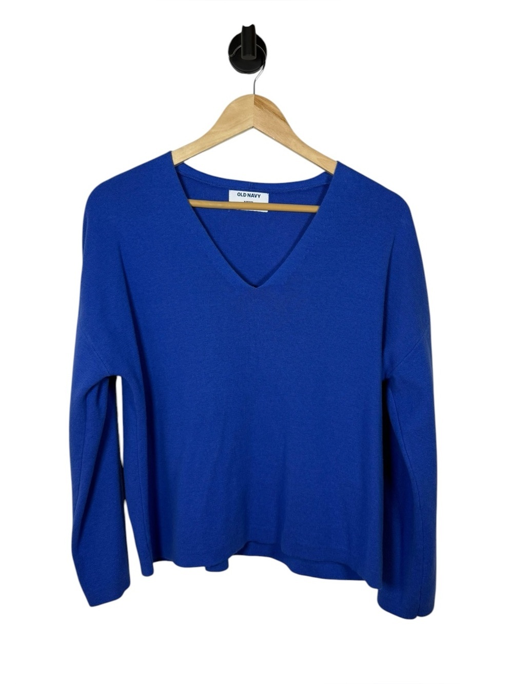 Old Navy Elevated Comfort Sweater Crayon Blue Bell Sleeve Medium Petite